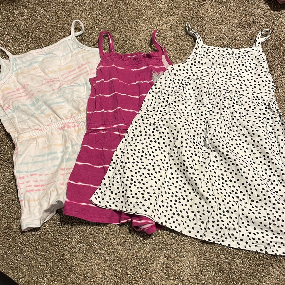 Dress and 2 Rompers. Size 4T
